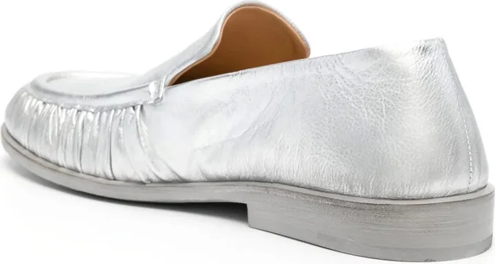Ruched-Detailing Leather Loafers - Image 3