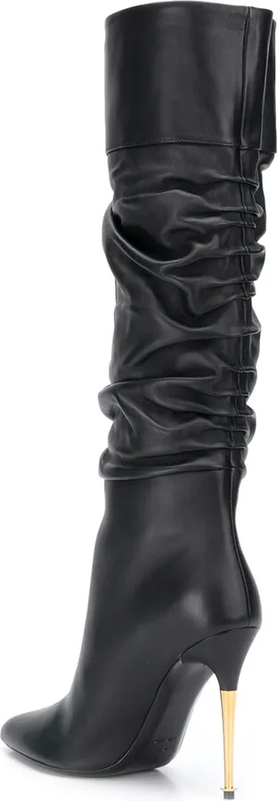 Ruched Knee-High Boots - Image 3