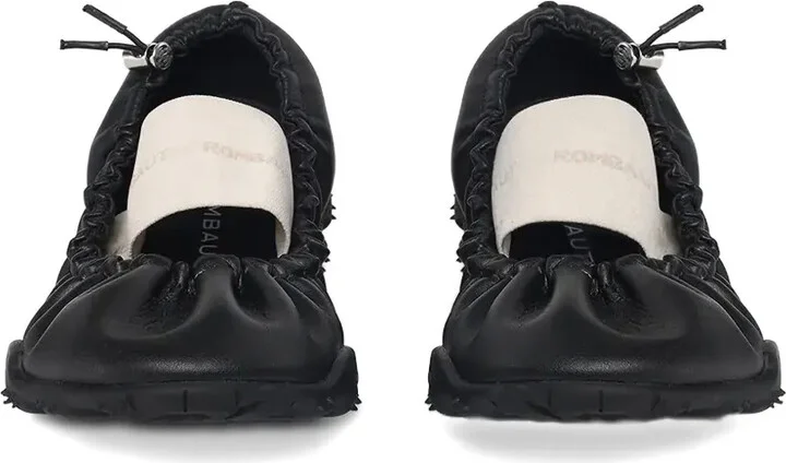 Ruched Leather Ballet Flats - Image 4