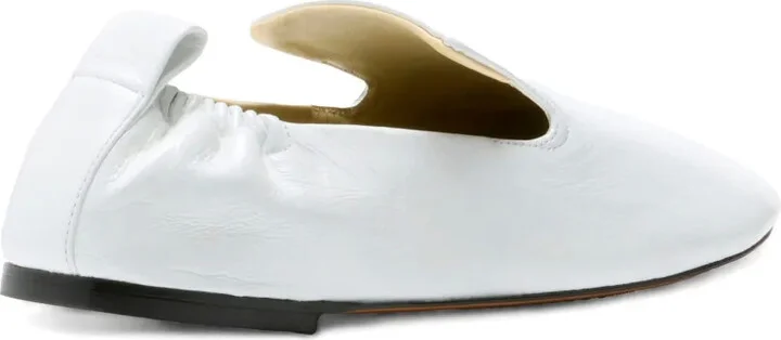 Ruched Leather Loafers - Image 3