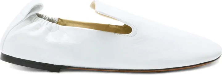 Ruched Leather Loafers