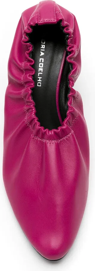 Ruched Leather Pumps - Image 4