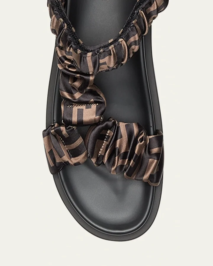 Ruched Logo Hiking Sporty Sandals - Image 2