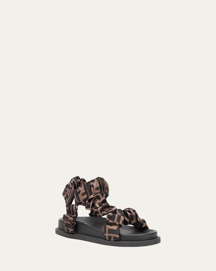 Ruched Logo Hiking Sporty Sandals - Image 5