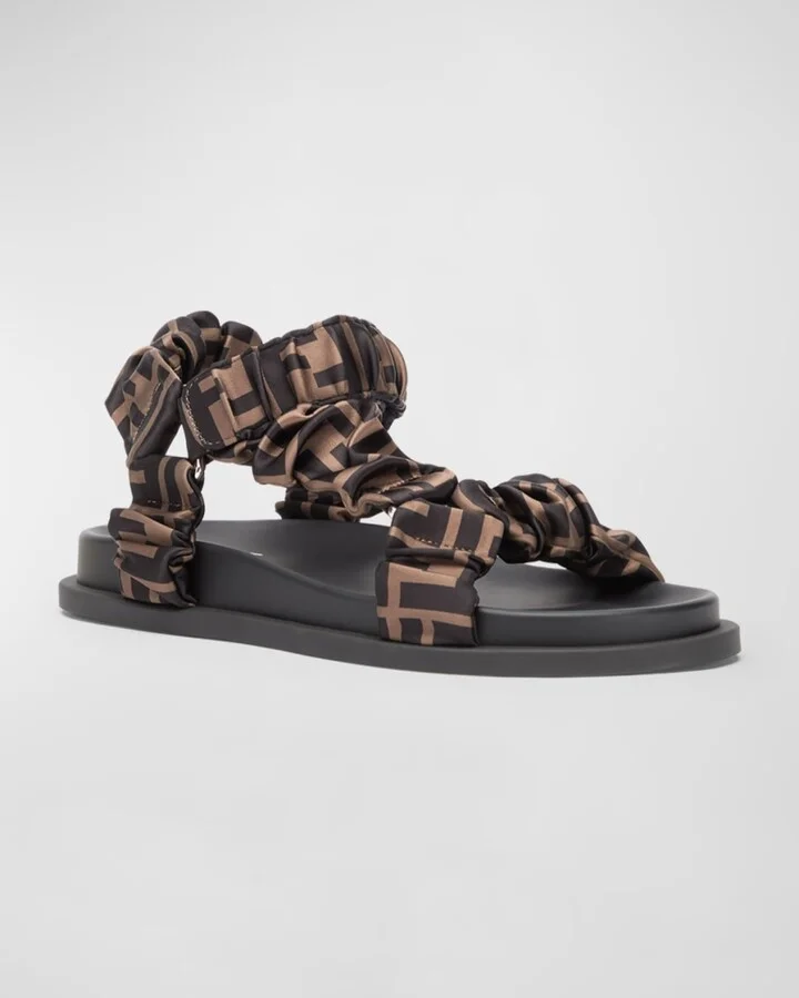 Ruched Logo Hiking Sporty Sandals - Image 5