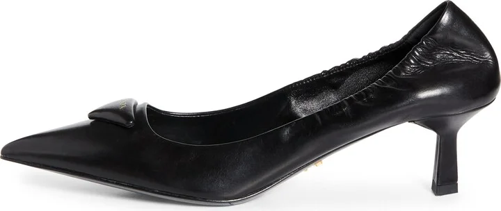Ruched Logo Kitten Heel Pump - Image 3