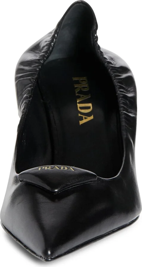 Ruched Logo Kitten Heel Pump - Image 4