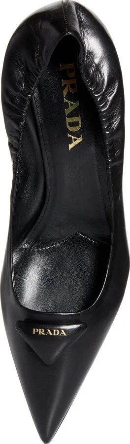 Ruched Logo Kitten Heel Pump - Image 5
