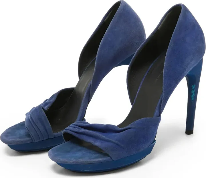 Ruched Open-Toe Pumps - Image 3