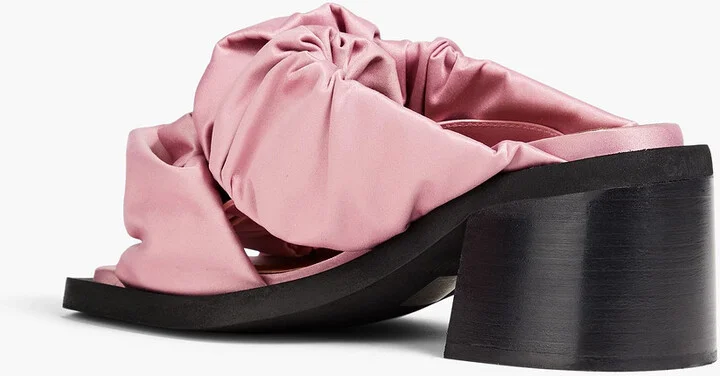 Ruched satin mules - Image 3