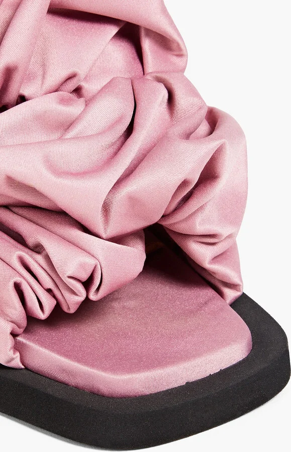 Ruched satin mules - Image 4