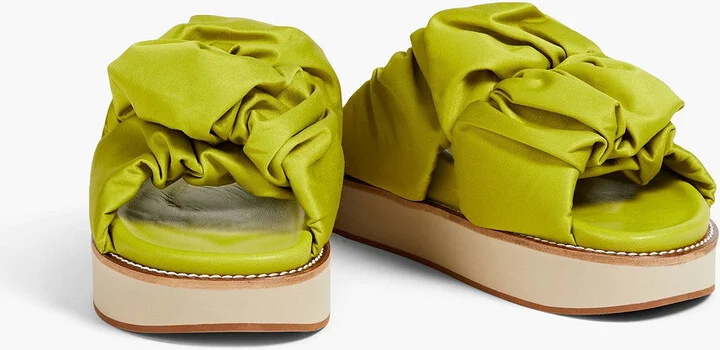 Ruched satin platform sandals - Image 2