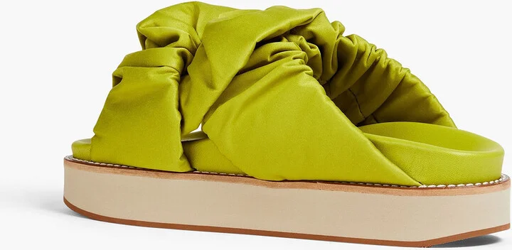 Ruched satin platform sandals - Image 3