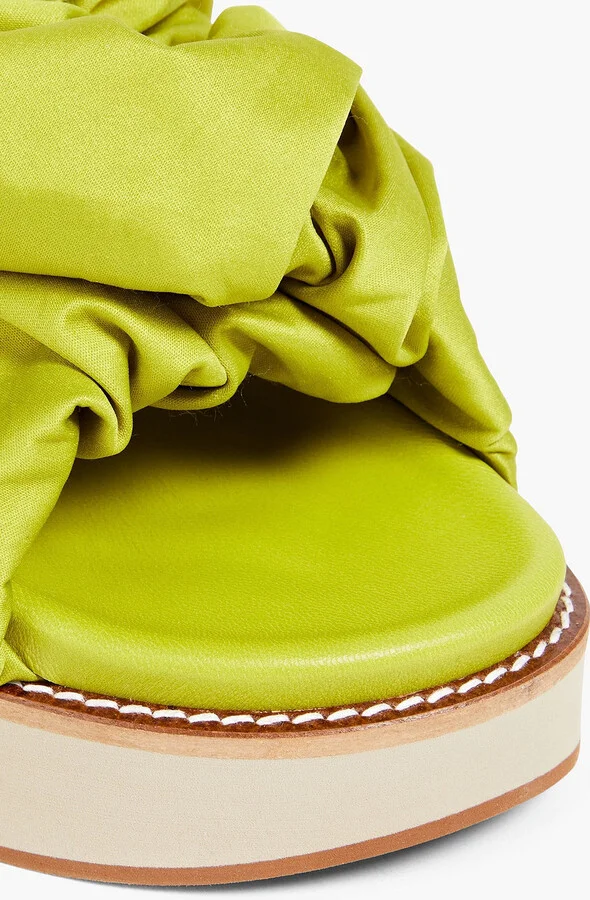 Ruched satin platform sandals - Image 4