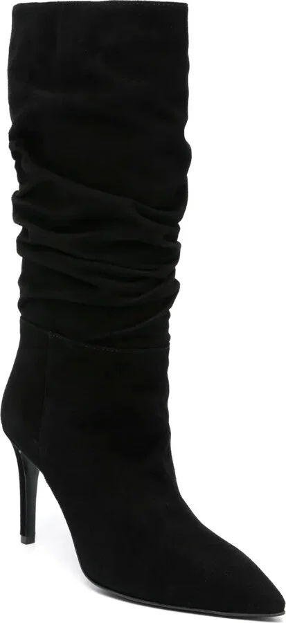 Ruched Suede Boots - Image 2