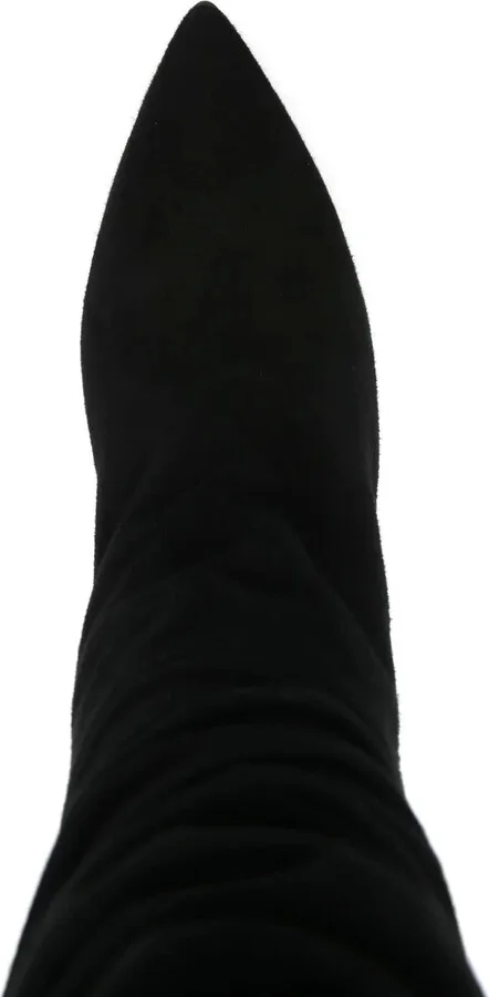 Ruched Suede Boots - Image 4