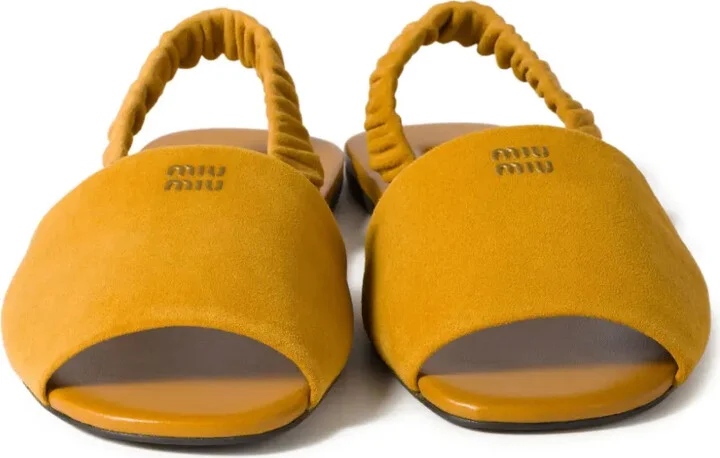 Ruched Suede Sandals - Image 3