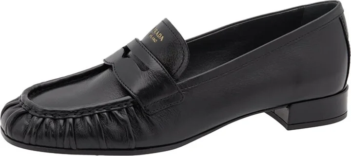 Ruched Toe Penny Loafer
