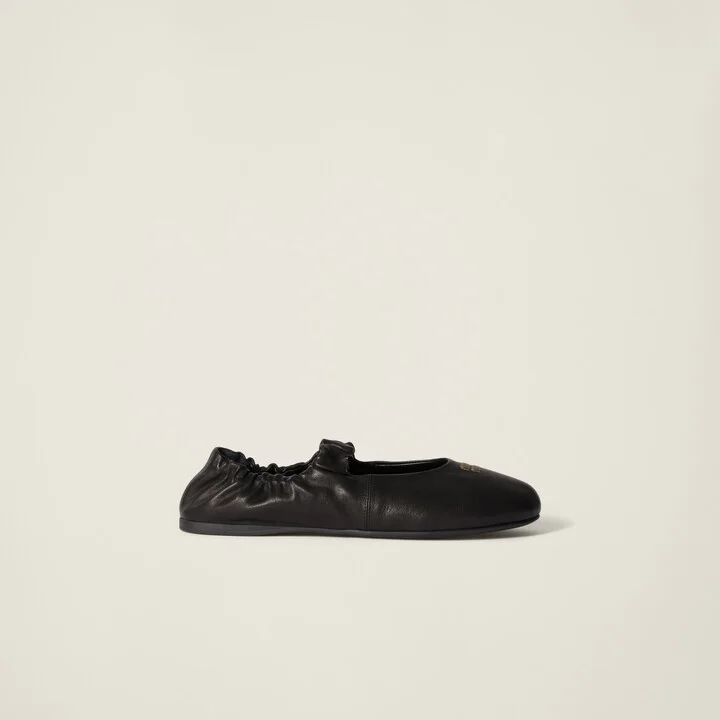 Ruches nappa leather ballerinas - Image 2