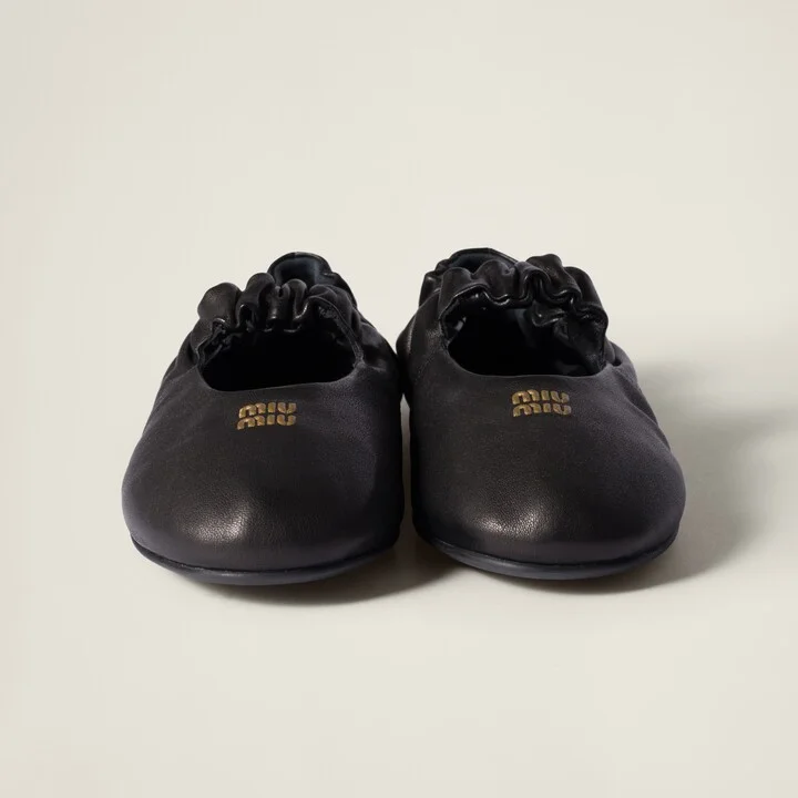 Ruches nappa leather ballerinas - Image 4