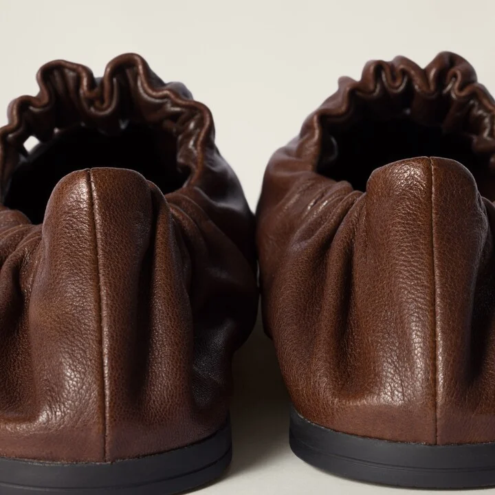 Ruches nappa leather ballerinas - Image 3