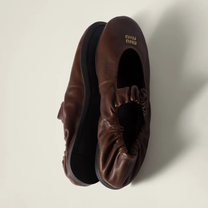 Ruches nappa leather ballerinas - Image 4