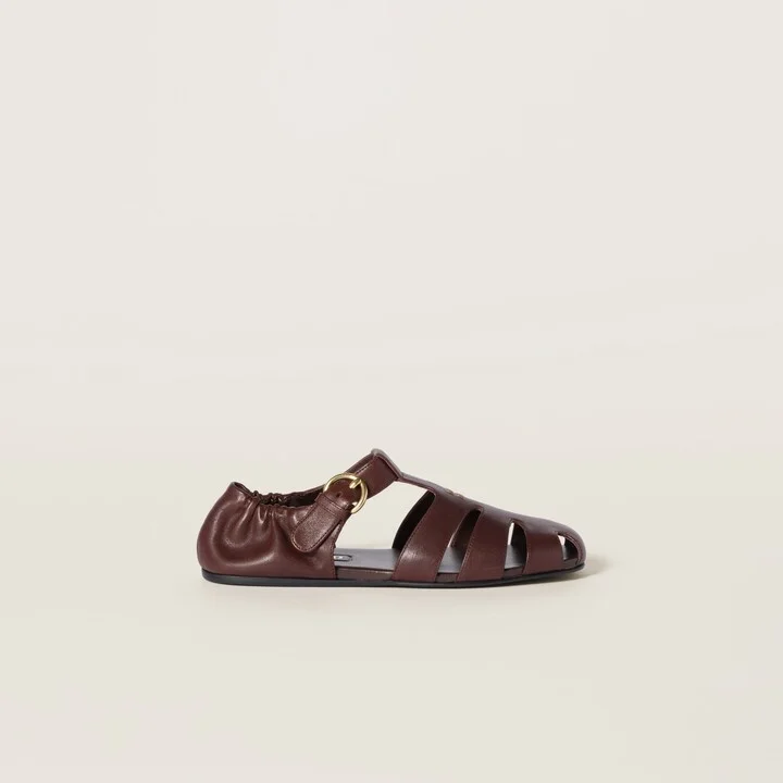 Ruches nappa leather fisherman's sandals - Image 2