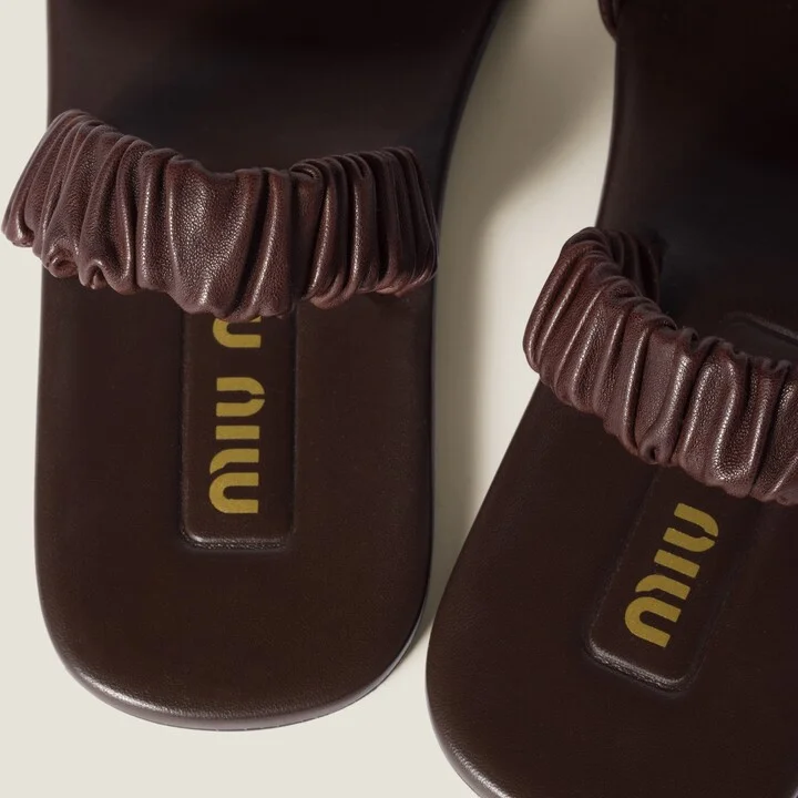 Ruches nappa leather sandals - Image 3