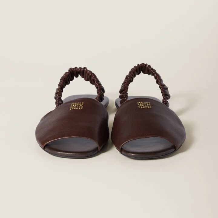 Ruches nappa leather sandals - Image 4