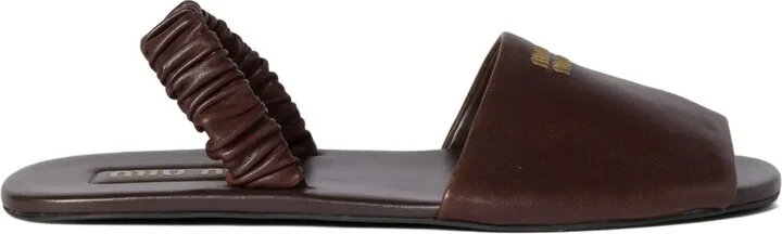 Ruches slingback sandals
