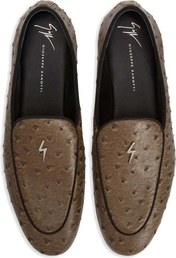 Rudolph logo-plaque leather loafers - Image 4