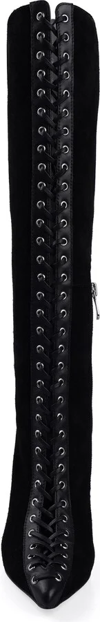 Rudy Pointed Toe Lace Up Knee High Boot - Image 4
