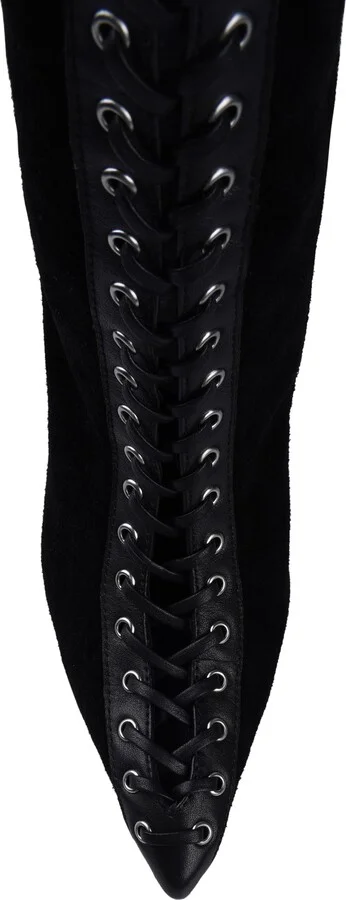 Rudy Pointed Toe Lace Up Knee High Boot - Image 5