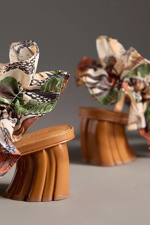 Ruffle Monstera Heeled Sandals - Image 3