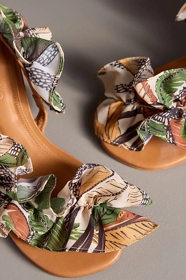 Ruffle Monstera Heeled Sandals - Image 4