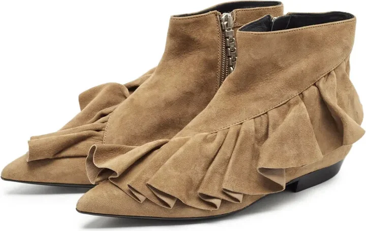 Ruffle Pointed-Toe Boots - Image 2