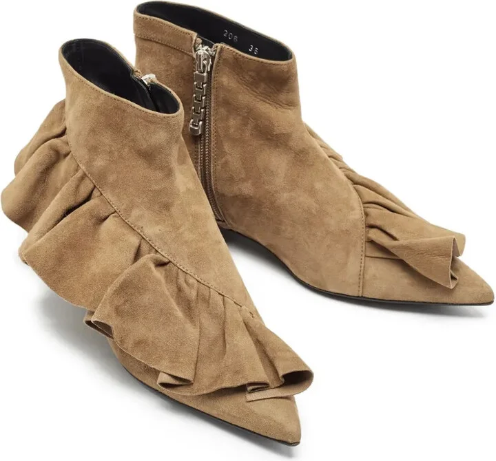 Ruffle Pointed-Toe Boots - Image 3
