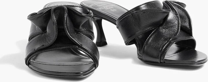 Ruffled leather mules - Image 2