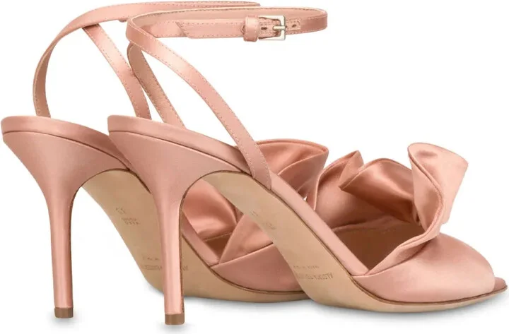 Ruffled Satin Sandals - Image 3