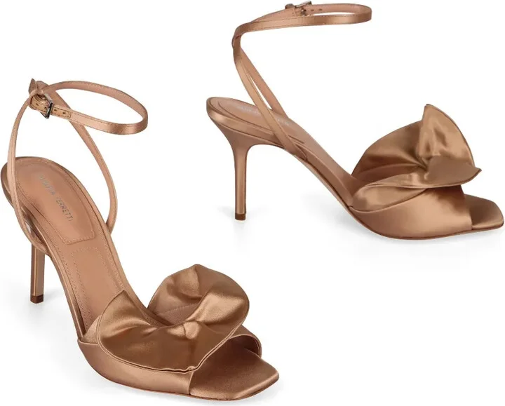 Ruffled Satin Sandals - Image 2