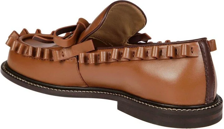 Ruffled-trim Lace-up Loafers - Image 3