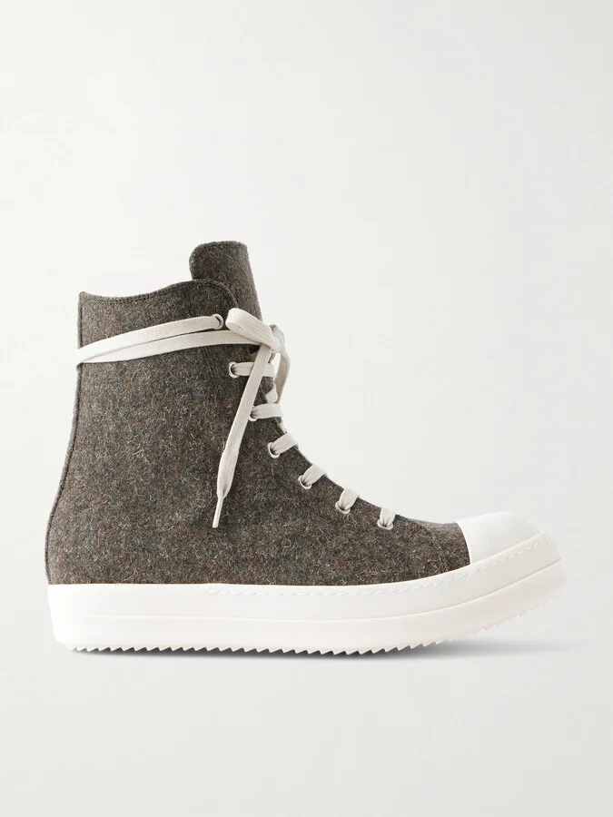 Rugged Wool High-Top Sneakers