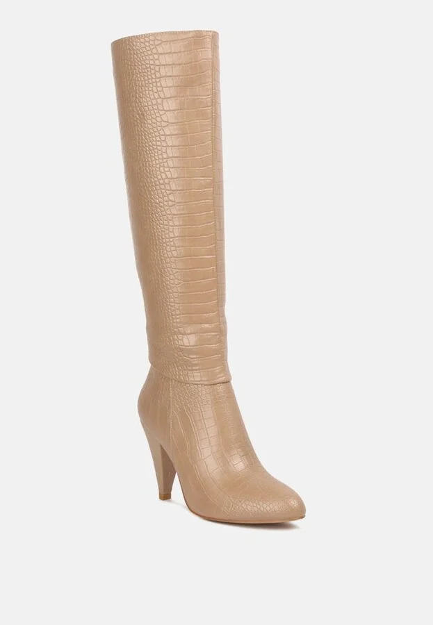 Rum Rolls Calf Croc Boots - Image 3