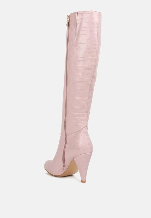 Rum Rolls Calf Croc Boots - Image 6