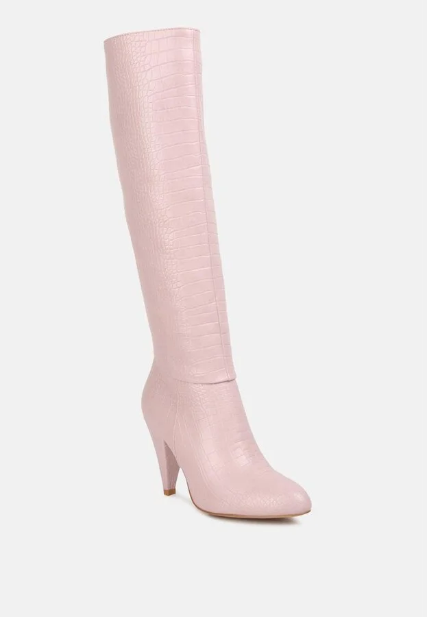 Rum Rolls Calf Croc Boots - Image 7
