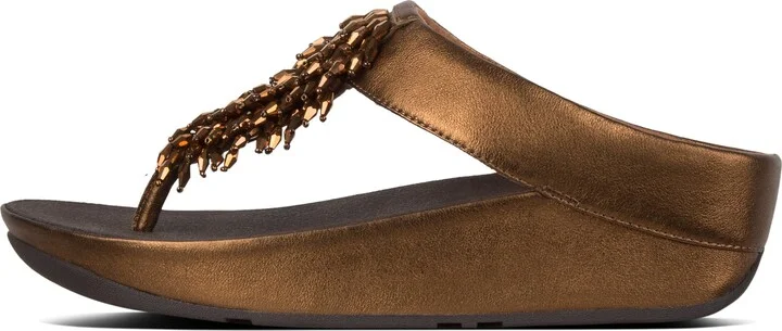 Rumba Beaded Fringe Wedge Sandal - Image 5