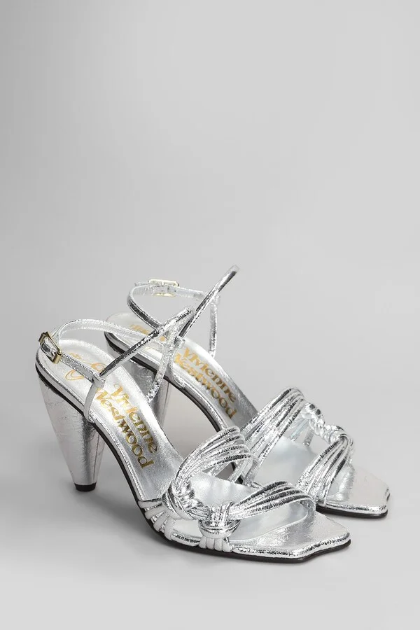 Rumba Sandals In Silver Leather - Image 2
