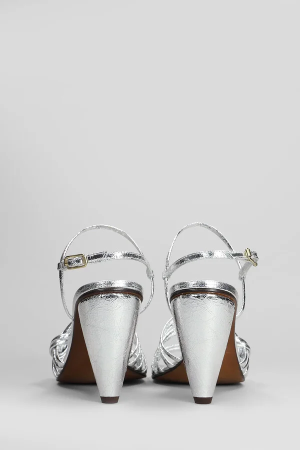 Rumba Sandals In Silver Leather - Image 4