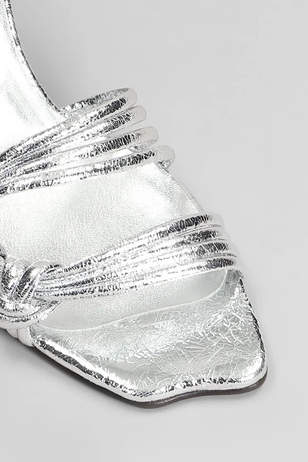 Rumba Sandals In Silver Leather - Image 5
