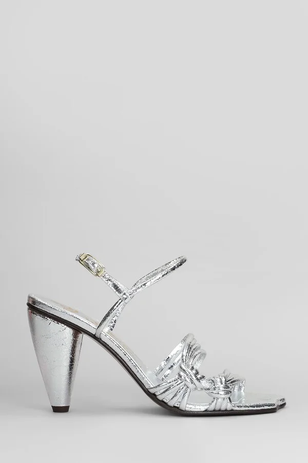 Rumba Sandals In Silver Leather